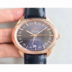 Omega Globemaster Annual Calendar130.53.41.22.03.001 OM Rose Gold Blue 