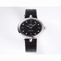 Omega De Ville Prestige Dewdrop 424.13.27.60.51.001 GS Stainless Steel Black 