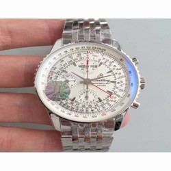 Breitling Navitimer Montbrillant Datora A21330 JF Stainless Steel White 