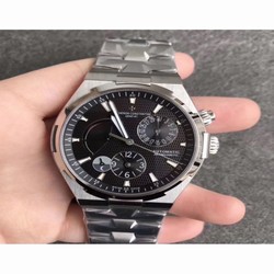 Vacheron Constantin Overseas Dual Time 47450/B01A TWA Stainless Steel Black 
