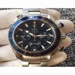 Omega Seamaster Planet Ocean Chronograph Stainless Steel Blue 