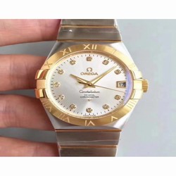 Omega Constellation 123.20.38.21.52.002 38MM SSS Stainless Steel & Yellow Gold Rhodium 
