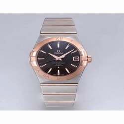 Omega Constellation 123.20.38.21.13.001 38MM VS Stainless Steel & Rose Gold Chocolate 