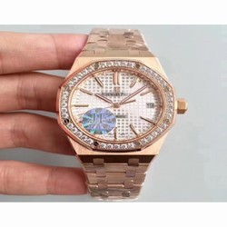 Audemars Piguet Royal Oak 15450 JF Rose Gold & Diamonds Silver 