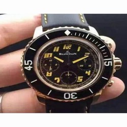Blancpain Fifty Fathoms Flyback Rose Gold Black 