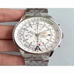 Breitling Navitimer World A2432212/G571-443A JF Stainless Steel White 