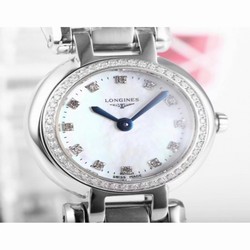 Longines Primaluna Ladies L8.109.4.87.6 KZ Stainless Steel & Diamonds Mother Of Pearl 