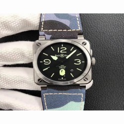 Bell & Ross BR 03-92 Steel Bape Noob V3 Stainless Steel Black Apes 