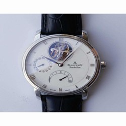 Blancpain Villeret Tourbillon 8 Days 6025-1542-55B JB Stainless Steel White 