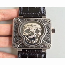 Bell & Ross BR 01 Burning Skull Noob Stainless Steel Black 