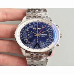 Breitling Navitimer Montbrillant Datora A21330 JF Stainless Steel Blue 