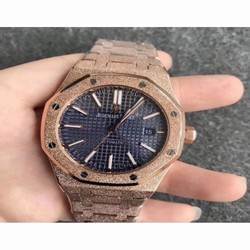 Audemars Piguet Royal Oak Frosted Gold 41MM 15410BC Noob Rose Gold Black 