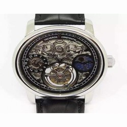 Vacheron Constantin Patrimony Tourbillon Stainless Steel Skeleton & Black 