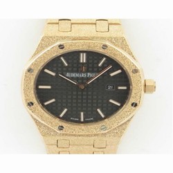 Audemars Piguet Royal Oak Frosted Gold Quartz 33MM 67653 OM Rose Gold Black 