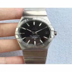 Omega Constellation 123.10.38.21.01.001 38MM SSS Stainless Steel Black 