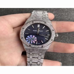 Audemars Piguet Royal Oak Frosted Gold Quartz 33MM 67653 OM Stainless Steel Blue 