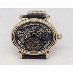 Patek Philippe Tourbillon Moonphase Power Reserve Rose Gold Skeleton & Black 