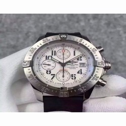 Breitling Super Avenger Limited Edition A13370 Noob Stainless Steel White 