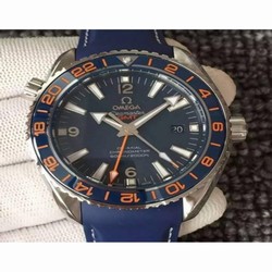 Omega Seamaster Planet Ocean GMT Good Planet Foundation Stainless Steel Blue 