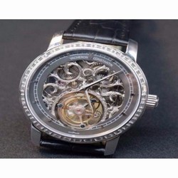 Vacheron Constantin Patrimony Tourbillon Stainless Steel & Diamonds Skeleton & Gray 