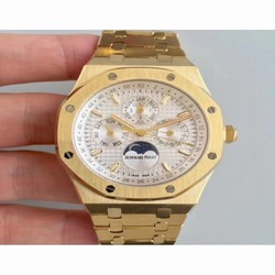 Audemars Piguet Royal Oak Perpetual Calendar 41MM 26574BA.OO.1220BA.01 BF Yellow Gold Silver 