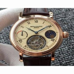Patek Philippe Tourbillon Moonphase Power Reserve Rose Gold Gold 