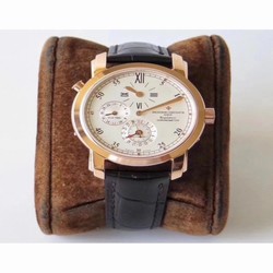 Vacheron Constantin Malte Regulateur Dual Time 42005/000J K11 Rose Gold White 