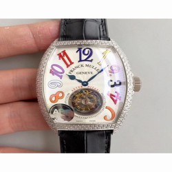 Franck Muller Crazy Color Dreams Tourbillon 8880 ABF Stainless Steel & Diamonds White 