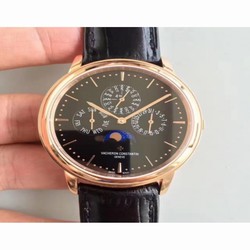 Vacheron Constantin Patrimony Perpetual Calendar 43175/000R-B343 BF Rose Gold Black 