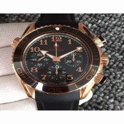 Omega Seamaster Planet Ocean Chronograph Olympics Rose Gold Black 