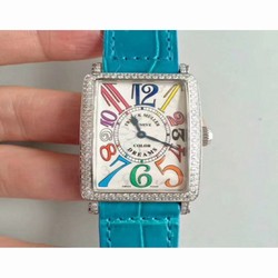 Franck Muller Ladies Long Island 1952 1200 CH COL DRM D GF Stainless Steel & Diamonds Silver 