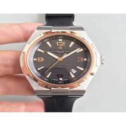 Vacheron Constantin Overseas 47040 JJ Stainless & Rose Gold Steel Black 