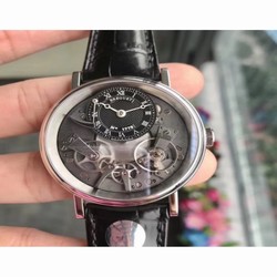 Breguet Tradition 7057BB/G9/9W6 SF V2 Stainless Steel Black & Grey Skeleton 