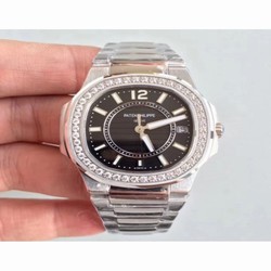 Patek Philippe Nautilus Ladies 7010/1G-010 JJ Stainless Steel & Diamonds Black 