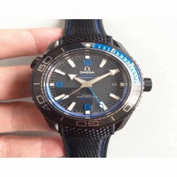 Omega Seamaster Planet Ocean 600M Deep Black In Blue GMT 215.92.46.22.01.002 JH PVD Black 