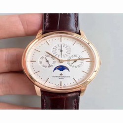 Vacheron Constantin Patrimony Perpetual Calendar 43175/000R-9687 BF Rose Gold White 