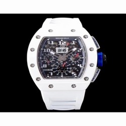 Richard Mille RM011-FM Polo Club Saint Tropez KV White Ceramic Grey Skeleton 