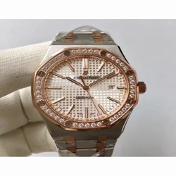 Audemars Piguet Royal Oak 15400 JF Stainless Steel & Diamonds Silver 