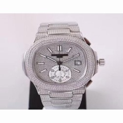 Patek Philippe Nautilus Chronograph 5980 PF Stainless Steel & Diamonds Diamond 