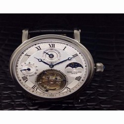 Patek Philippe Tourbillon Moonphase 24H Power Reserve Stainless Steel White 