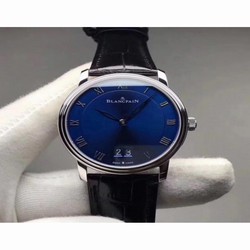 Blancpain Villeret Grande Date 6669-1127-55B HG V2 Stainless Steel Blue 