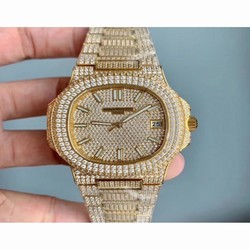 Patek Philippe Nautilus Jumbo 5719/10G-010 WF Yellow & Diamonds Diamond 