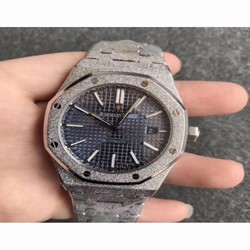 Audemars Piguet Royal Oak Frosted Gold 41MM 15410BC Noob Stainless Steel Black 