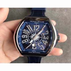 Franck Muller Vanguard Yachting V45 SC DT AC BL OX Stainless Steel Blue 