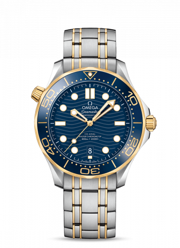 Omega Seamaster Diver 300M Master Co-Axial 42 Stainless Steel / Yellow Gold / Blue / Bracelet 210.20.42.20.03.001