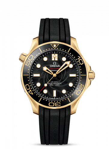 Omega Seamaster Diver 300M Master Co-Axial 42 James Bond Yellow Gold / Black / Rubber 210.62.42.20.01.001