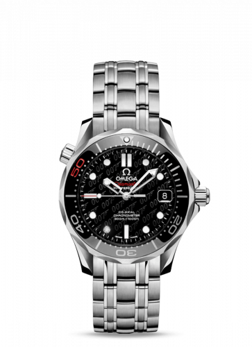 Omega Seamaster Diver 300M Co-Axial 36.25 Stainless Steel / Black / Bracelet / James Bond 50th Anniversary 212.30.36.20.51.001