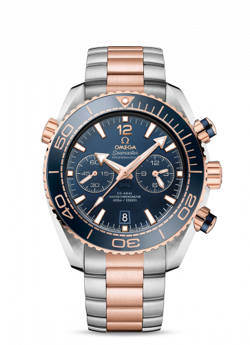 Omega Seamaster Planet Ocean 600M Co-Axial 45.5 Master Chronometer Chronograph Stainless Steel / Sedna Gold / Blue / Bracelet 215.20.46.51.03.001