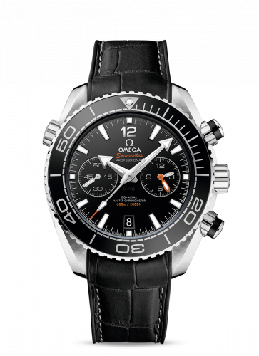 Omega Seamaster Planet Ocean 600M Co-Axial 45.5 Master Chronometer Chronograph Stainless Steel / Black / Alligator 215.33.46.51.01.001