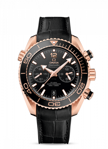 Omega Seamaster Planet Ocean 600M Co-Axial 45.5 Master Chronometer Chronograph Sedna Gold / Black / Alligator 215.63.46.51.01.001